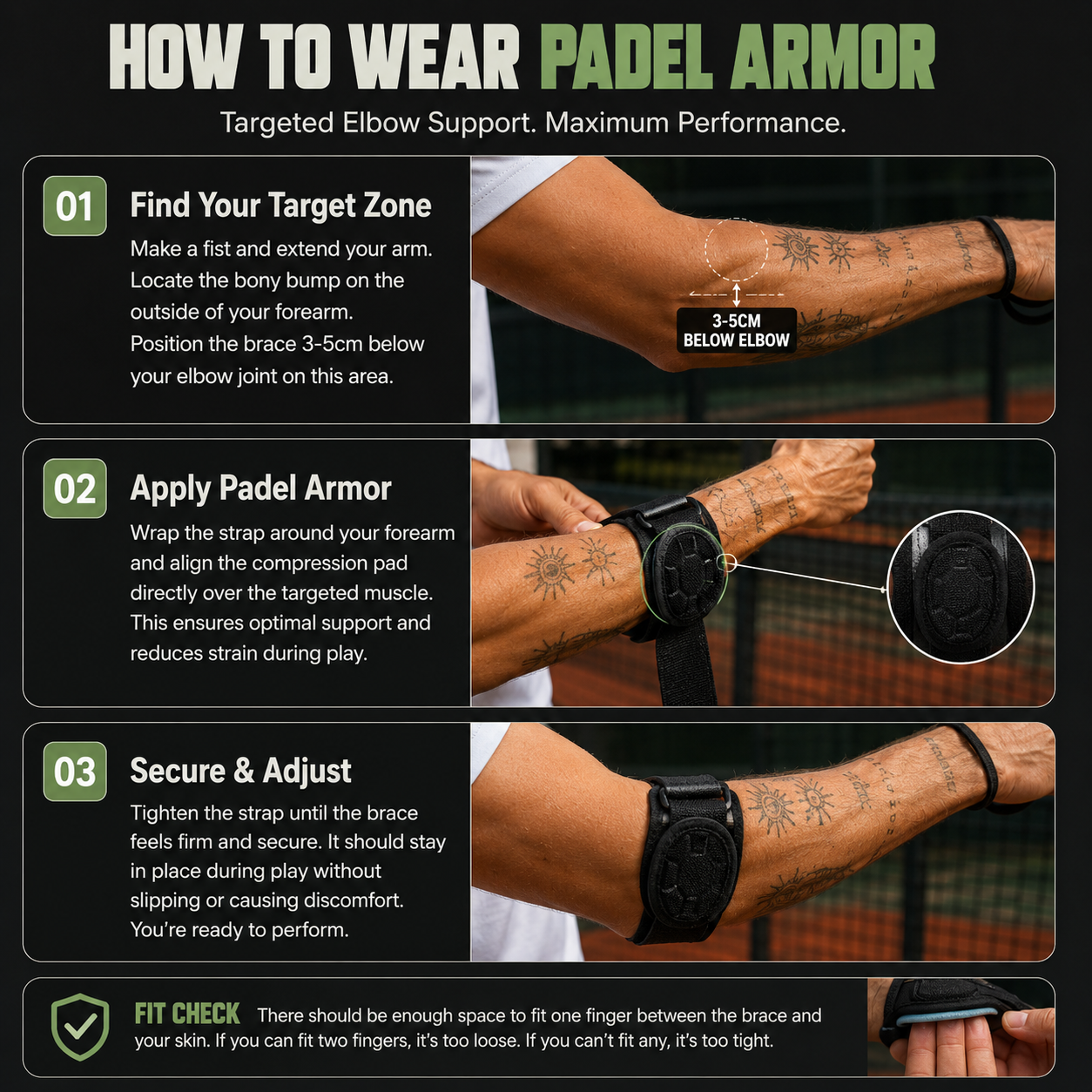 Padel Elbow Support Brace Pro