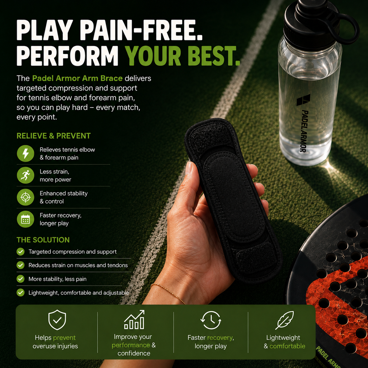 Padel Elbow Support Brace Pro